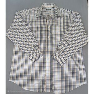 Orvis Wrinkle Free Long‎ Sleeve Button Down Checkered Shirt Men's XL